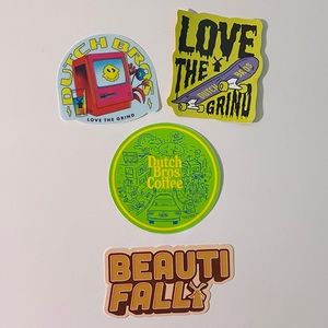 Pack of 4 Dutch Bros Stickers